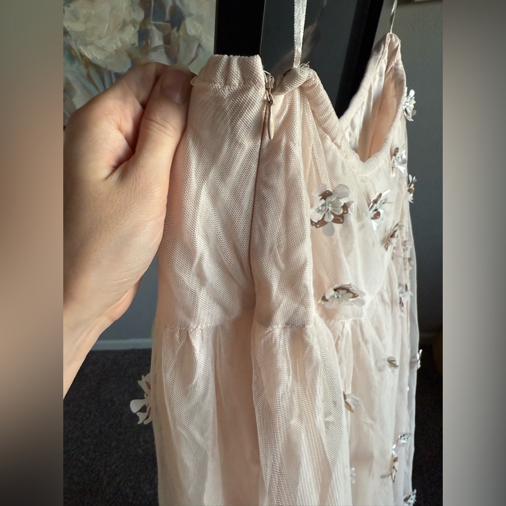 Elegant Cream Floral Maxi Skirt - Picture 6 of 6